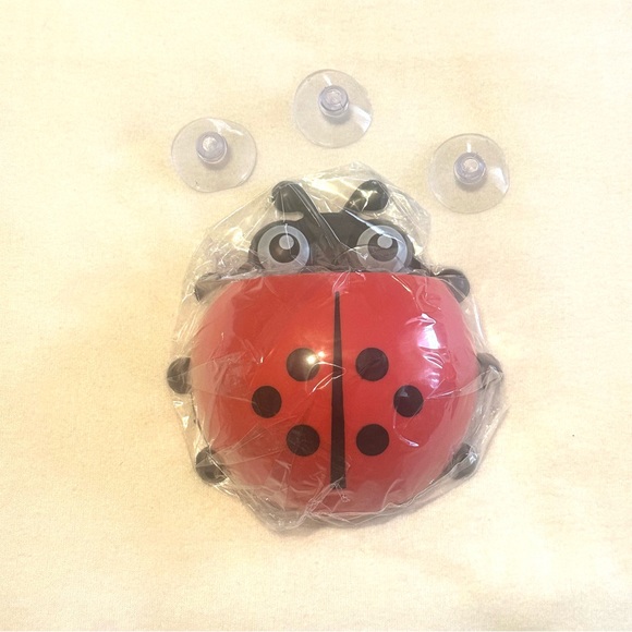 5/$15💥 Lady bug Wall Mount Toothbrush Toothpaste Hair Brush Holder Bathroom 🐞 - Picture 2 of 6